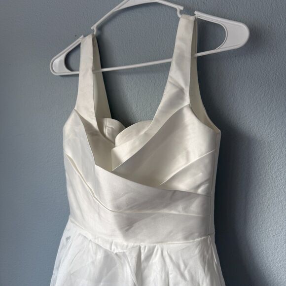 Lulus Modern Affection White Taffeta Pleated Sleeveless Maxi Dress Size XS - Picture 5 of 11